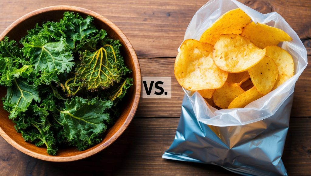 Chips de Kale al Horno comparativa