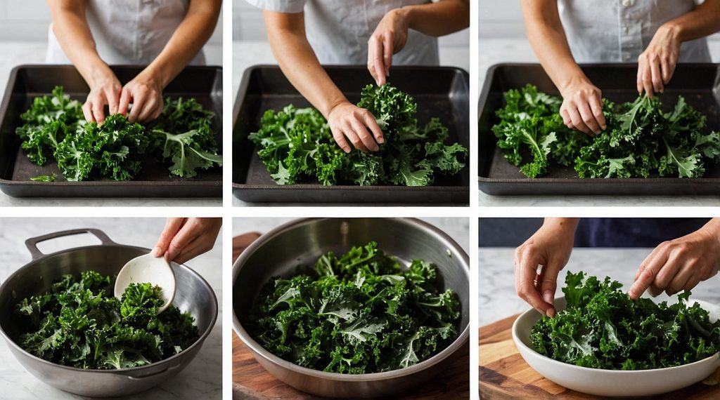 preparación Chips de Kale al Horno