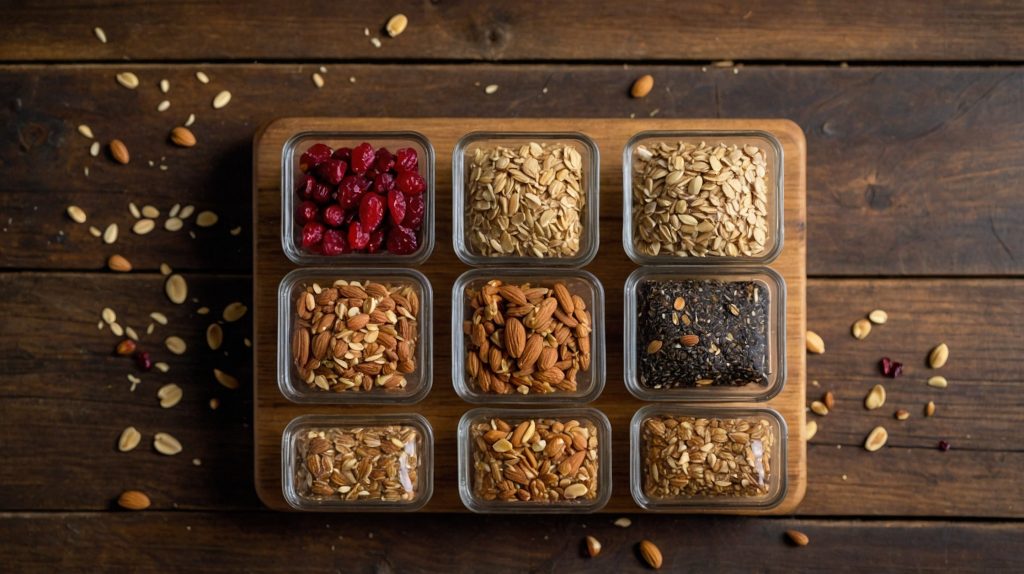 Barritas Energéticas Caseras de Avena y Frutos Secos ingredientes