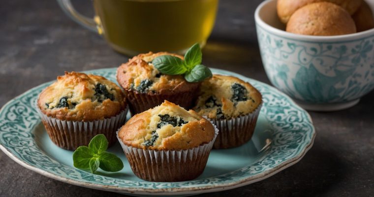 Muffins de Claras de Huevo y Espinacas