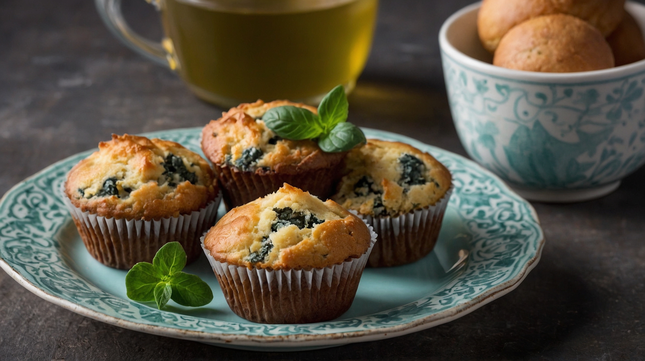 Muffins de Claras de Huevo y Espinacas