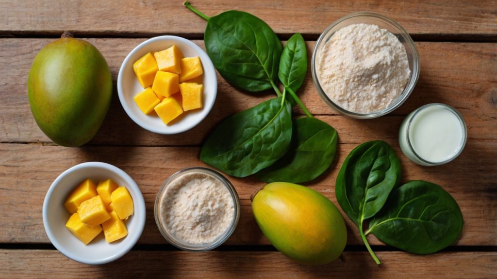 Smoothie Proteico de Mango y Espinacas
