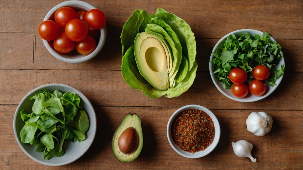 Tacos de Lechuga con Heura y Salsa de Aguacate