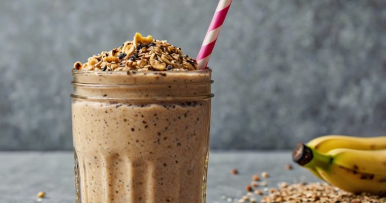 Smoothie Post-Entreno de Plátano, Avena y Proteína