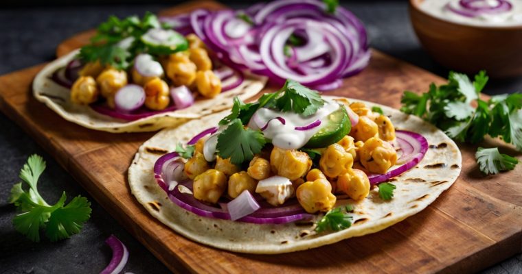Tacos Veganos de Coliflor y Garbanzos