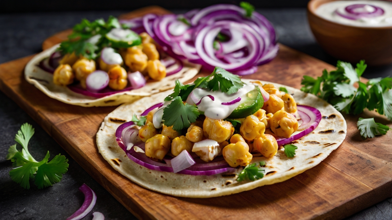 Tacos Veganos de Coliflor y Garbanzos