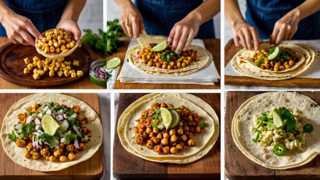 Tacos Veganos de Coliflor y Garbanzos