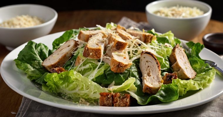 Ensalada César Saludable con Pollo a la Parrilla