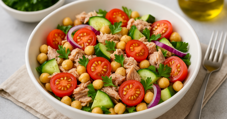 Ensalada de Garbanzos y Atún